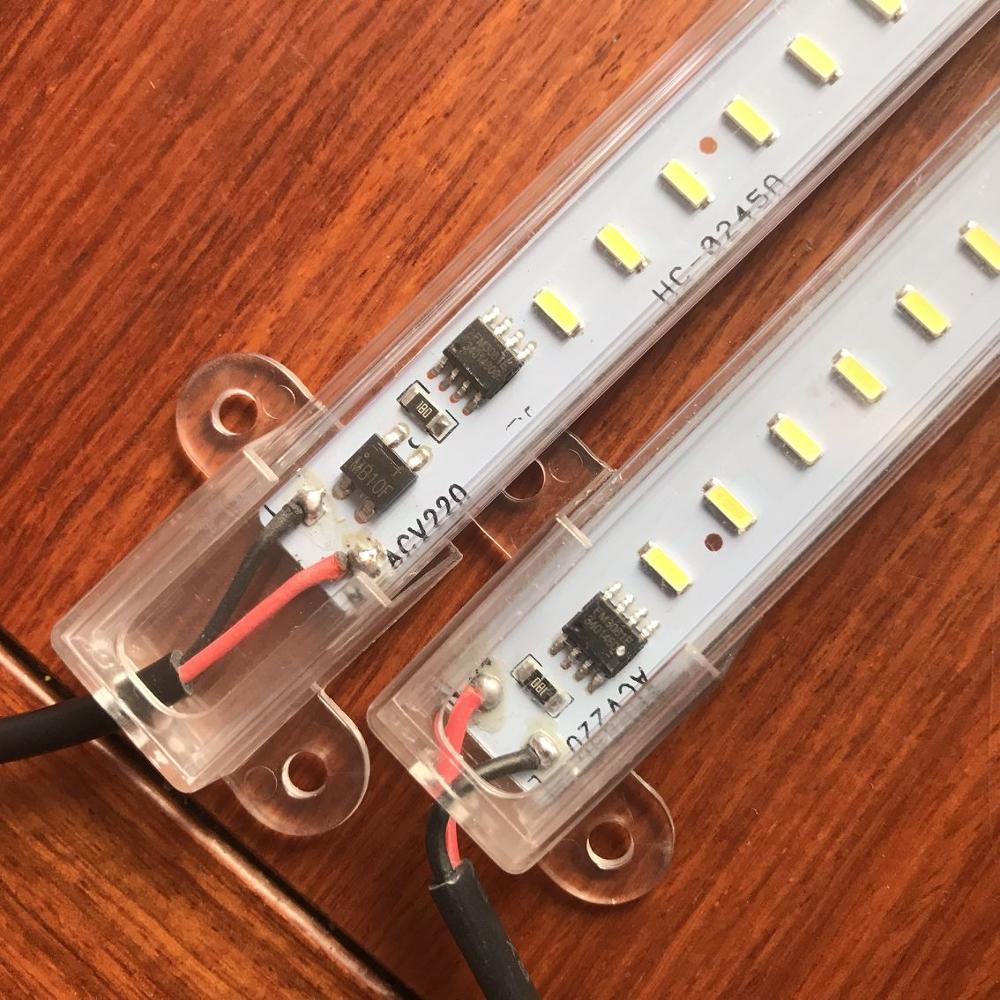 Светодиодная лента houde 220 В переменного тока, SMD4014, 5630, 2835, 5050, 144led, чисто белая, без привода, световая балка, декоративное освещение, прозрачная крышка
