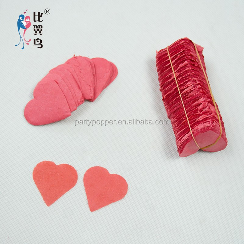 Pink And Red Heart Shape Tissue Paper Confetti For Wedding Reception