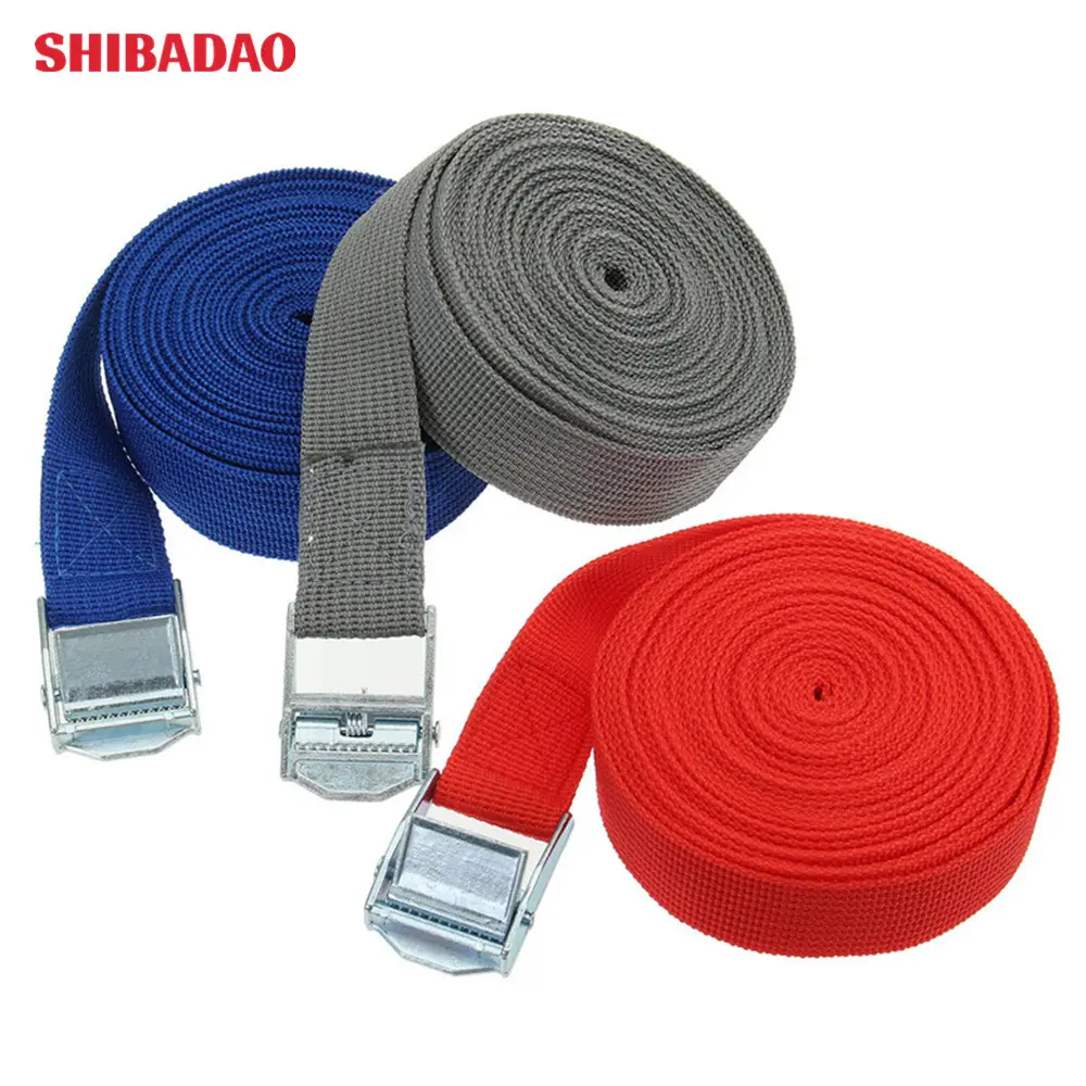 5m Car Tension Rope Tie Down Strap Strong Ratchet Belt Luggage Bag Cargo Lashing Tensioning Belts With Buckle