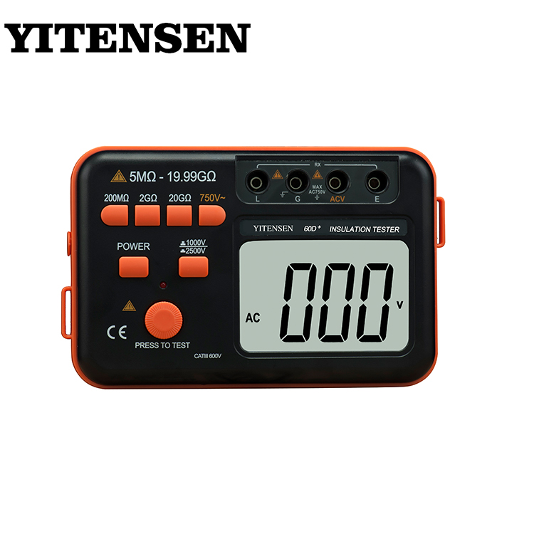 YITENSEN 60D + новый тип цифровой тестер изоляции мегомметром/тестер сопротивления изоляции