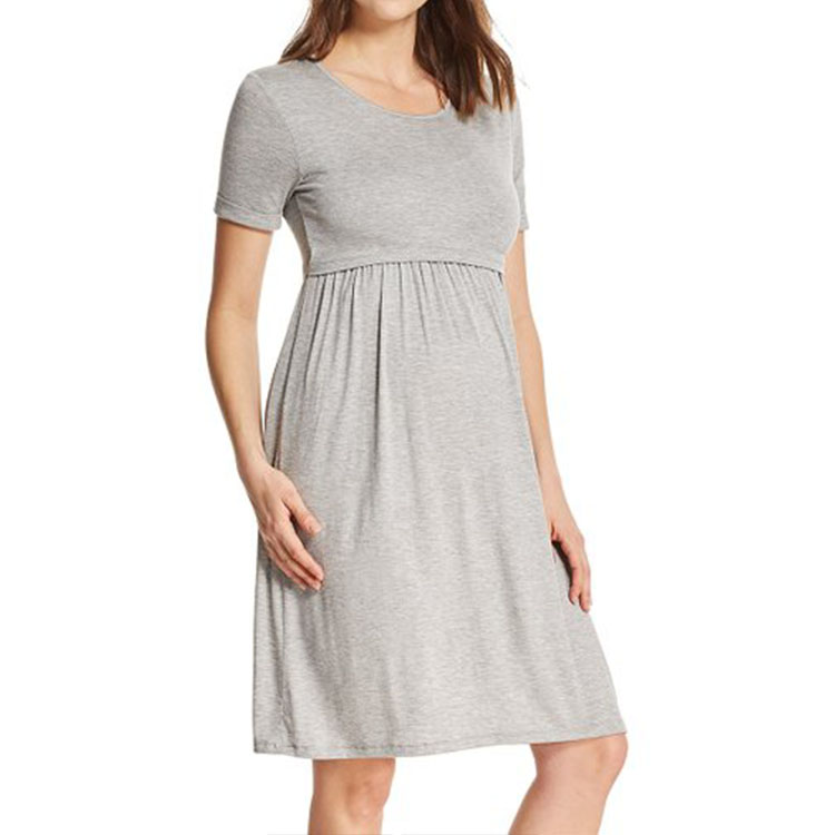Короткие рукава кормящих хлопка материнства nighties для женщин