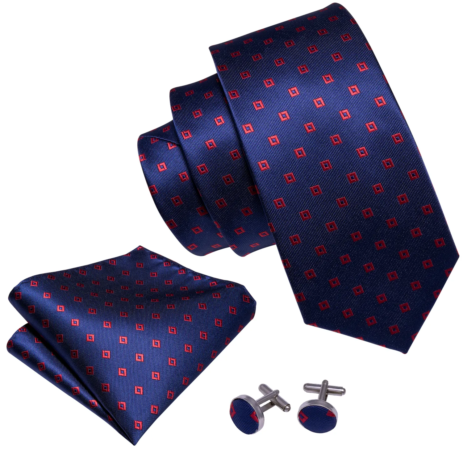 Purple Novelty 100% Silk Tie Set Men Tie 8.5cm Neck Tie For Men Party Business