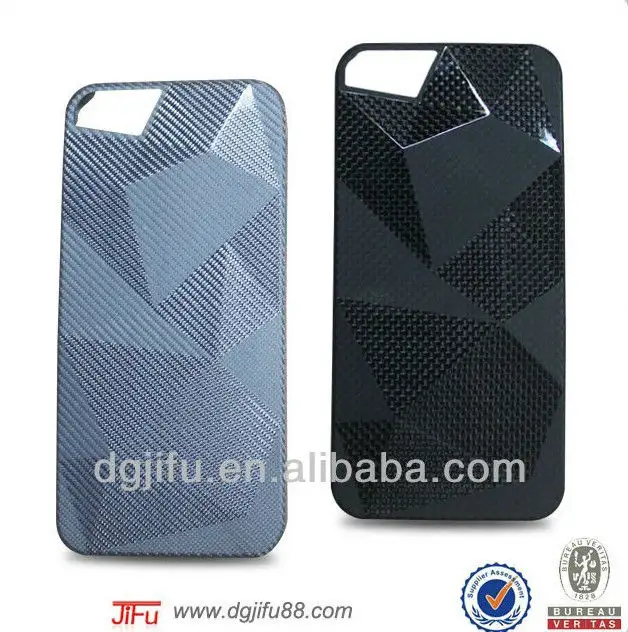 горячий продукт для 2014 черный реального углеродного волокна случае для iphone5/5s