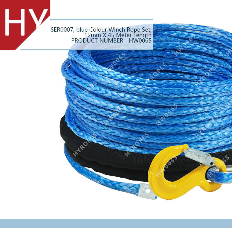 12mm 220v electric synthetic lifting hoist pulling winch rope