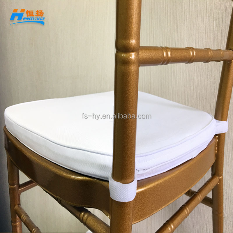 Оптовая продажа, подушка для стула chiavari из белого металла для свадьбы