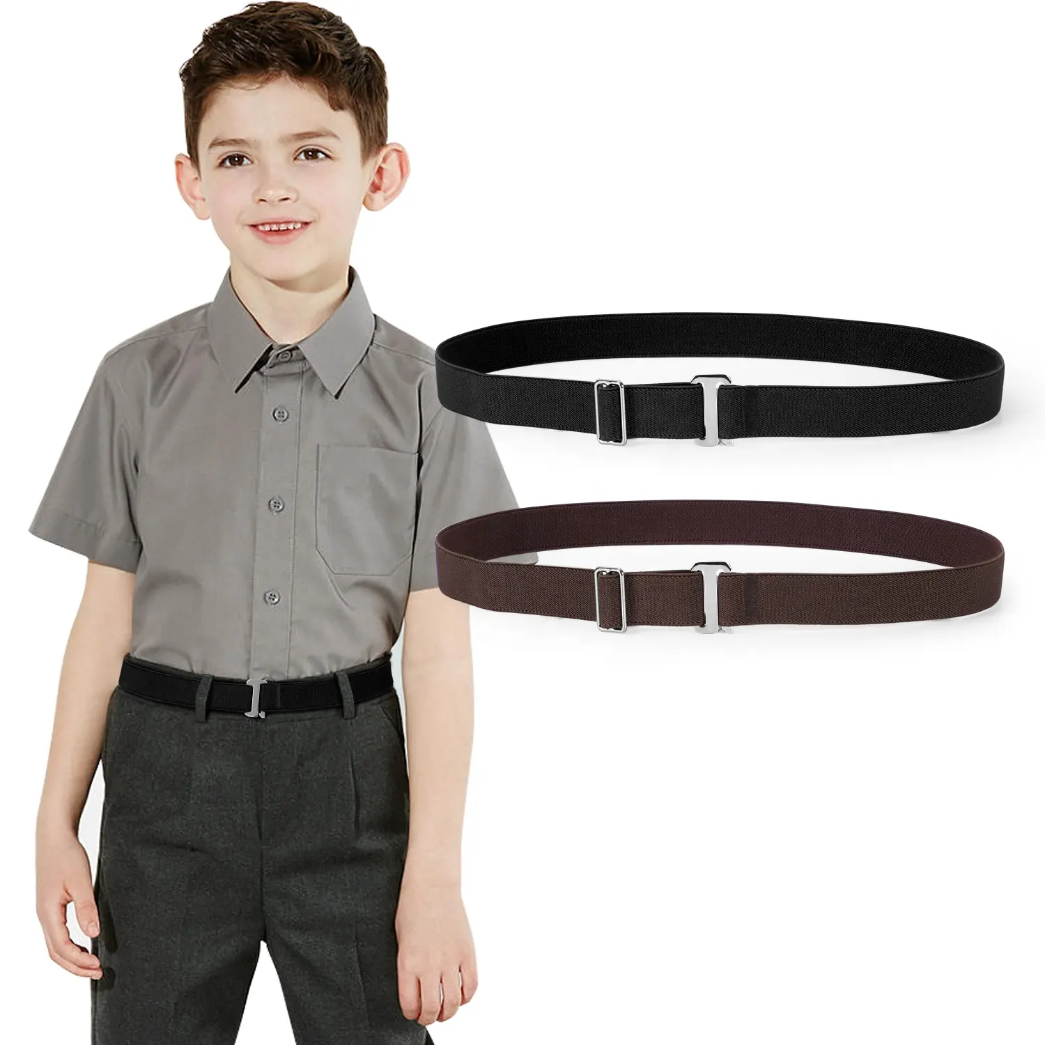 hot selling children high elastic belt stretch boys and girls toddler school belt adjustable canvas fabric kids Belt