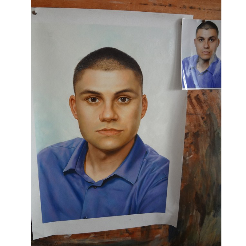 Haindокрашенная на заказ фотография для портрета картина маслом на холсте