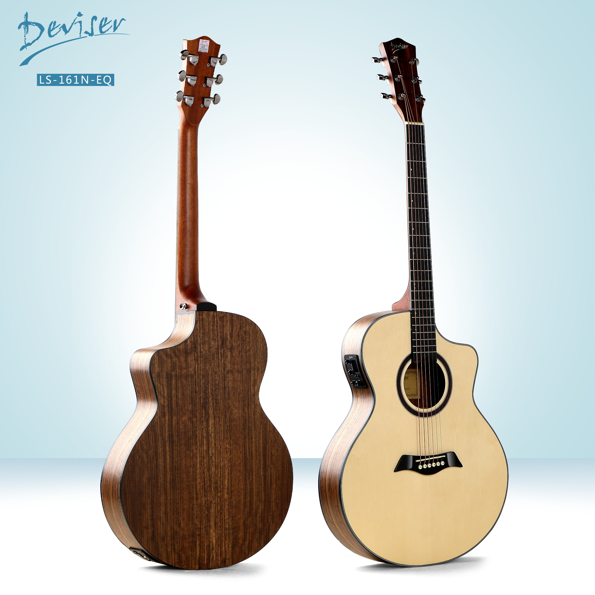Пользовательский дизайн Hickory 40 дюймовая Акустическая гитара высокого качества с EQ Deviser L-161N-EQ