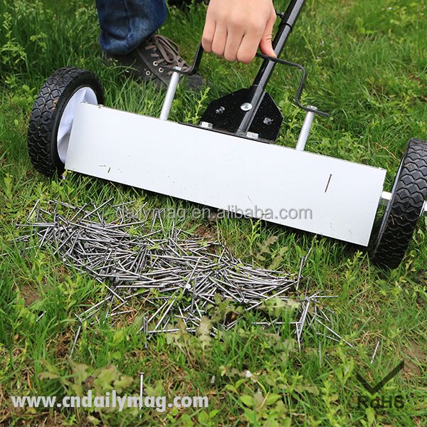 36 "сверхмощный магнитные Sweeper с колесами для бетона, ковер или трава-Quick-Release-регулируемые развертки высота