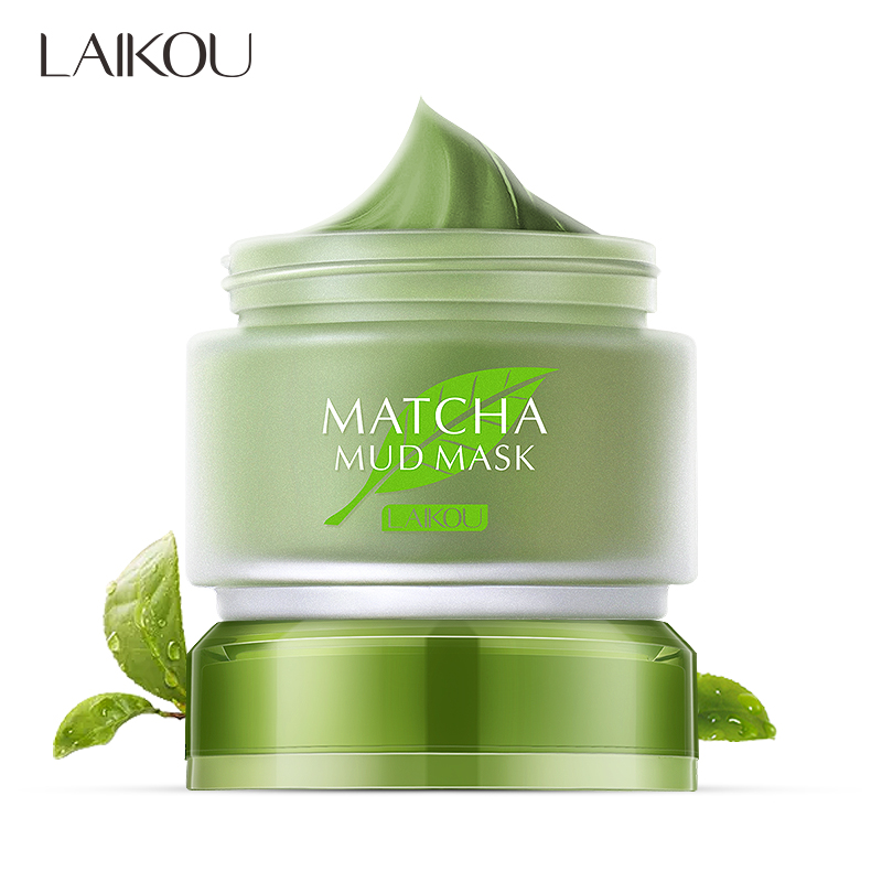 Оптовая продажа крем laikou предоставляет качественный 85g matcha грязевая маска для ухода за кожей Тканевая маска с экстрактом зеленого чая