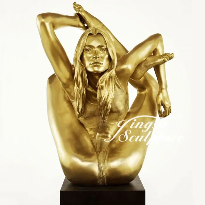New design bronze naked girl sculpture