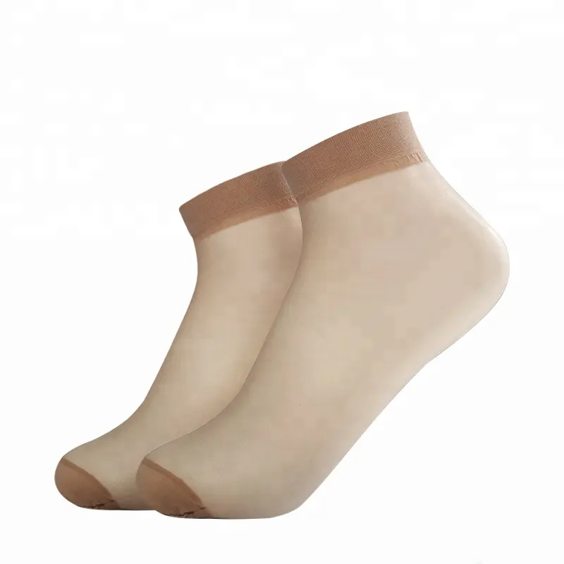 Women Transparent Ultrathin Silk Hosiery High Elastic Fashion Thin Short Socks Summer Casual Invisible Sock