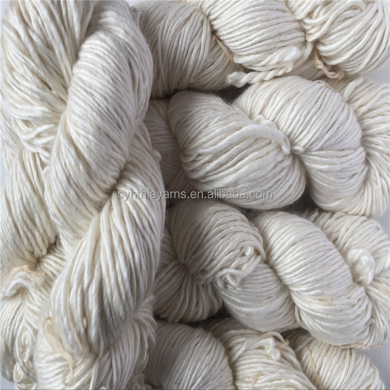 Cynthia новая Неокрашенная шелковые Мерино 1 слой Handknitting пряжа