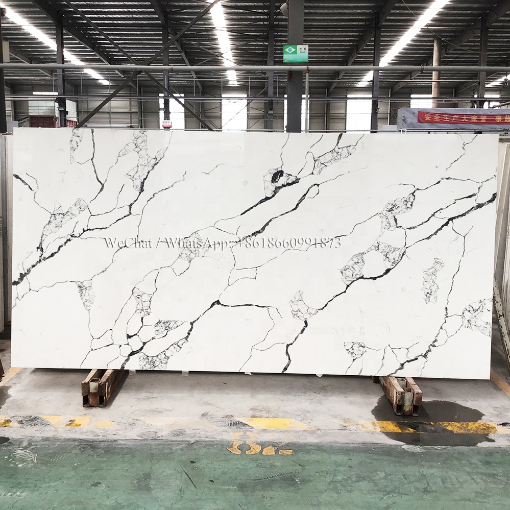 Discount price white vein gray quartz stone