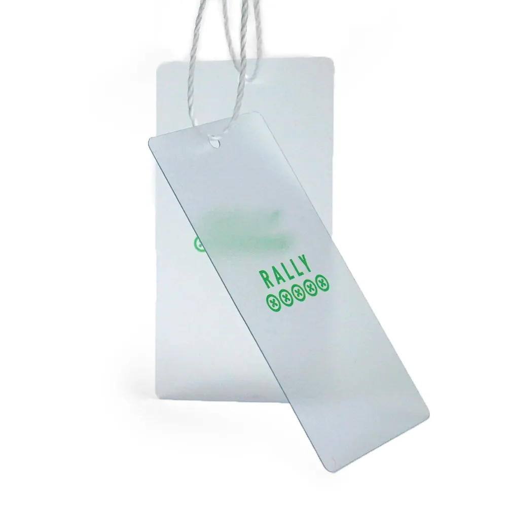 eco-friendly PP/PET/PVC printed clear plastic garment/clothing hang tag,labels and tags,plastic valve bags