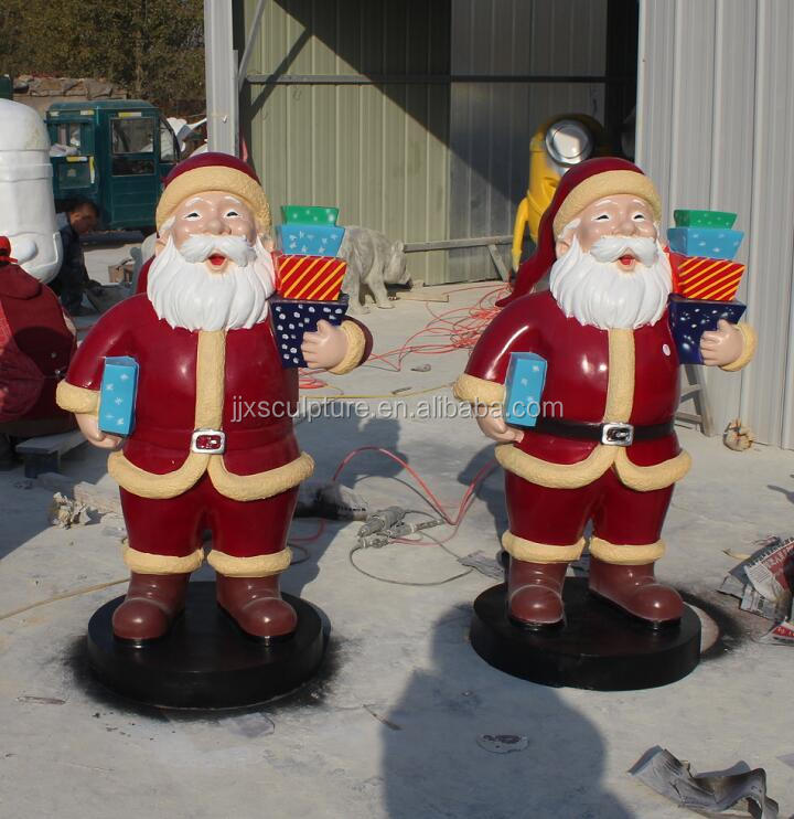 fiberglass santa claus statues