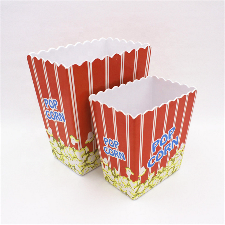 Full Printing Party Used Plastic Melamine Popcorn Bucket Bowl