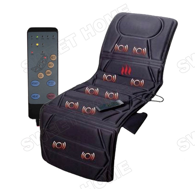 Electric Vibrator Thermal Back Pain Massage Mat Body Thai Shiatsu Bed Mattress