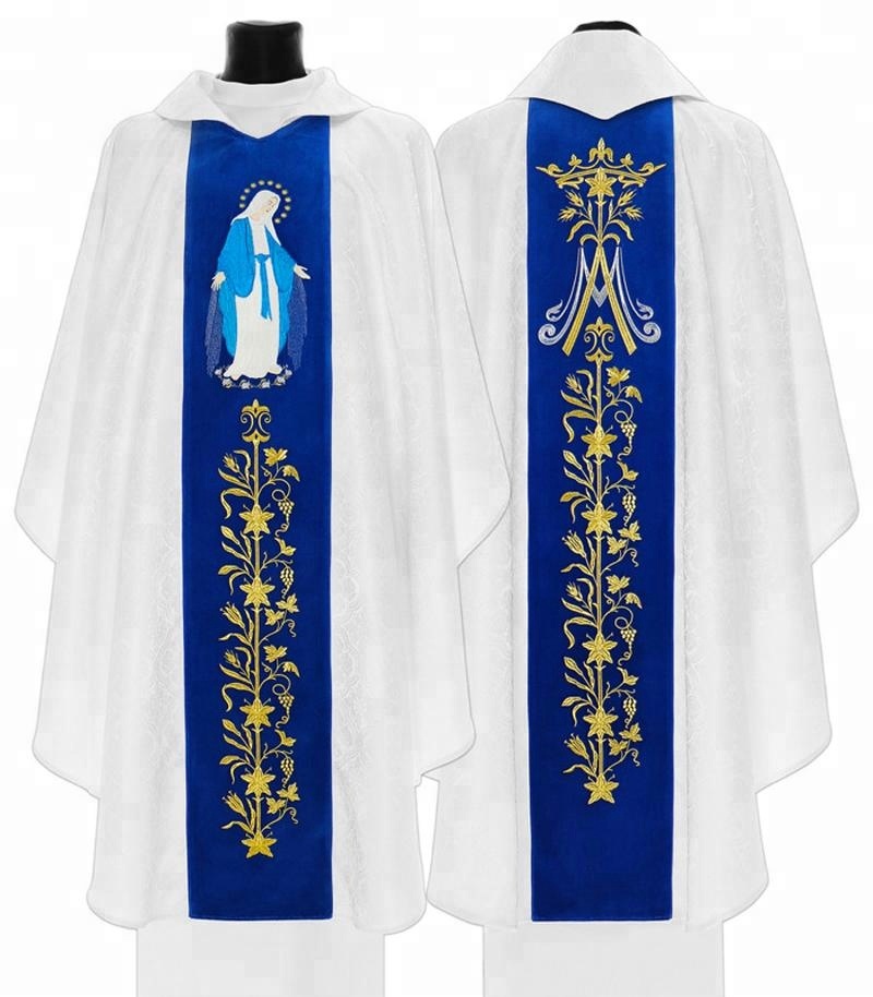 Клергия вышитые Chasuble металлик Розовый Готический жилет