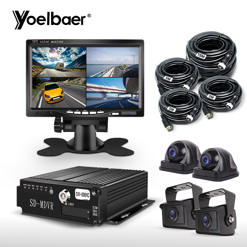 Безопасность автобус Мобильный DVR Запись MDVR AHD 720P 4G автомобиль H.264 4 CH DVR