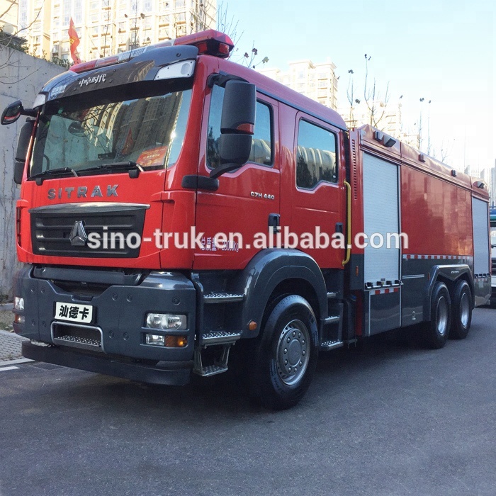 10 Wheels China HOWO 6X4 Fire Fighting Truck