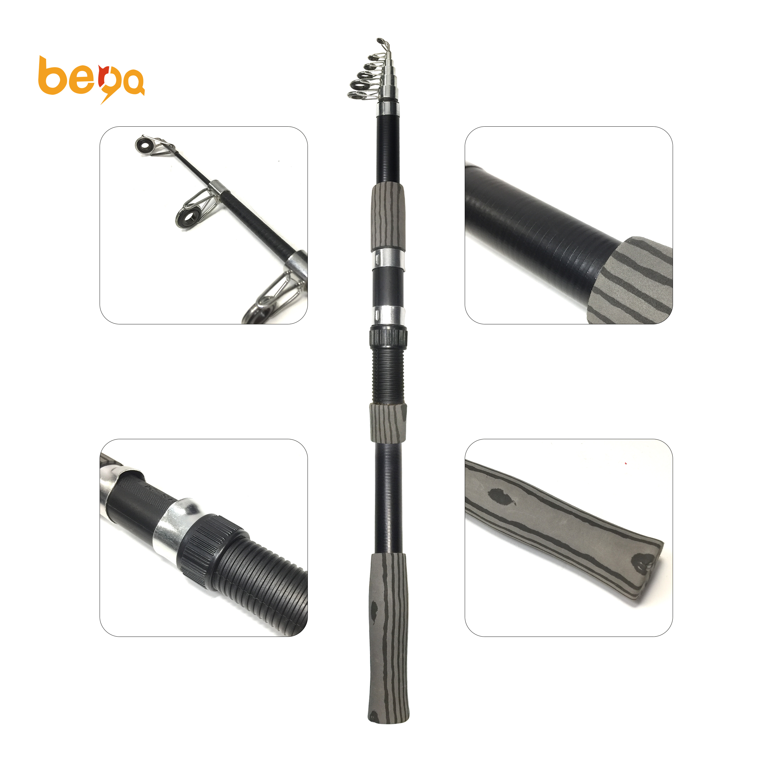 Striped foam handle 180cm 210cm 240cm 270cm 300cm 360cm 450cm Carbon Fiber High Sensitivity Telescopic Fishing Rod