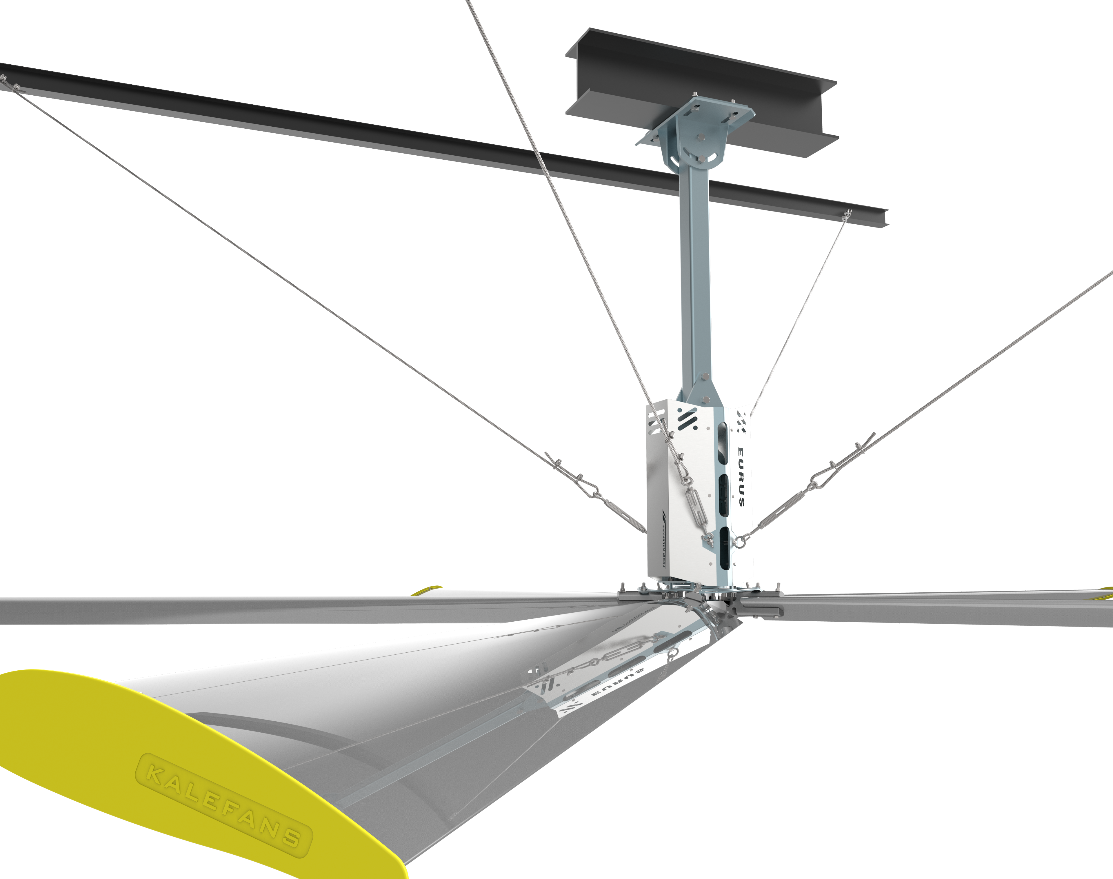 Shanghai Kale fan AEOLUS 24 фута (7,3 м) HVLS 8 mannalium, металлические лопасти вентилятора hvls, пакистанский потолочный вентилятор в Бангладеш