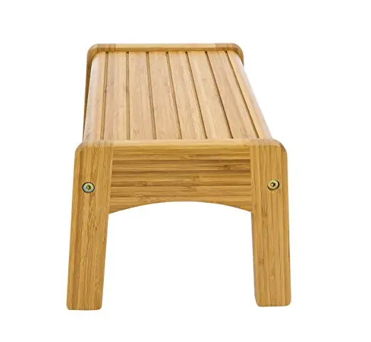 Green Wooden Step Stool Made Of Durable And Sturdy Wood