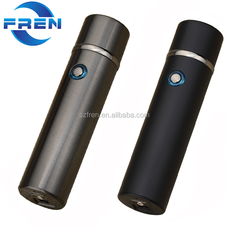 FR-P01 Зажигалка для электронной сигареты ветрозащитная ультратонкая металлическая импульсная USB перезаряжаемая беспламенная электрическая дуговая сигарета