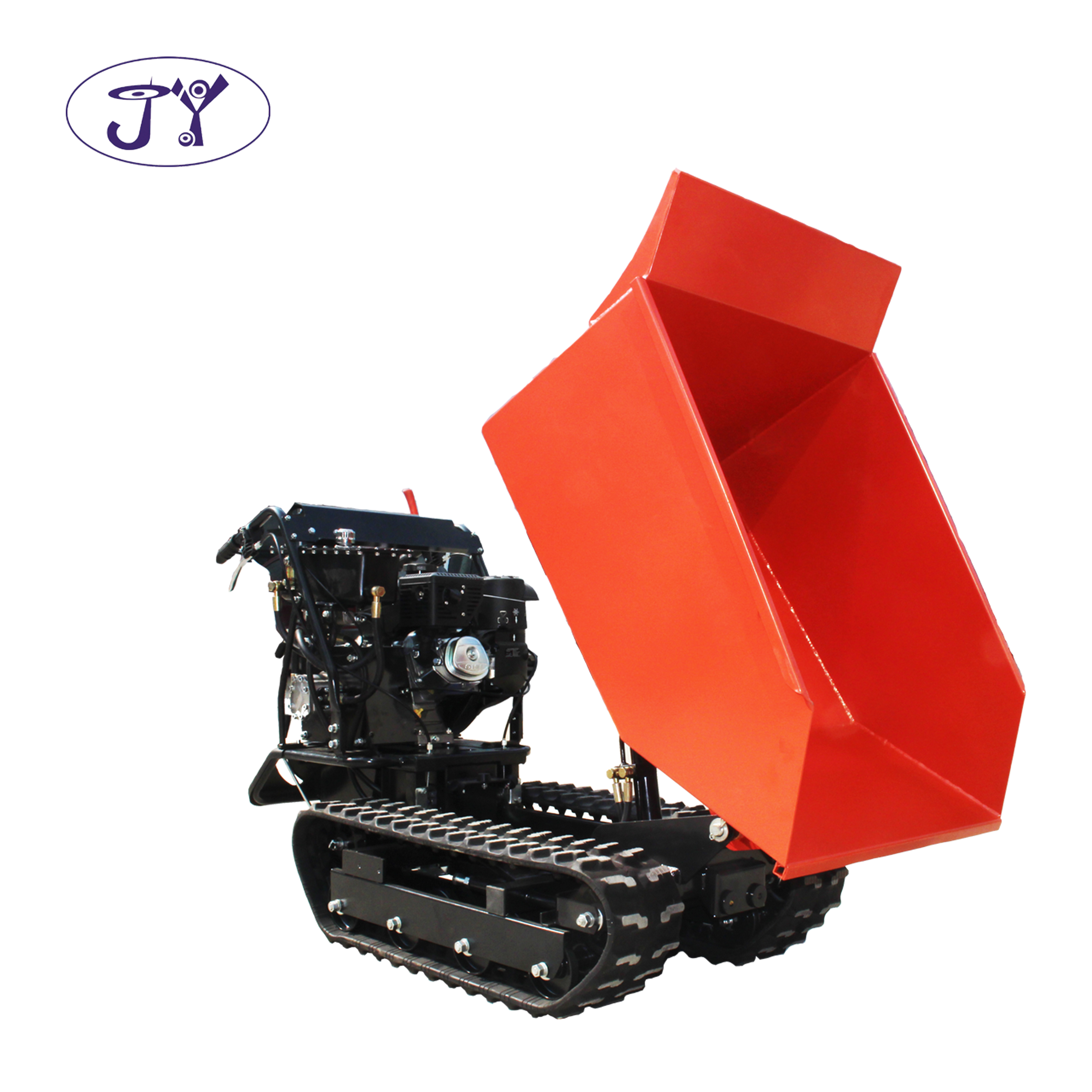 Truck barrow mini dumper track Hydraulic Crawler Tracked Gasoline Engine 6F+2R 6.5HP