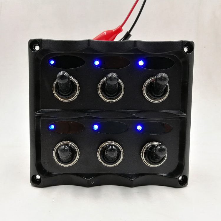 Водонепроницаемый IP67 12V 15amp 6 банда лодка автомобиль панель переключателя