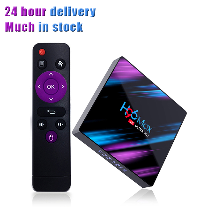 Высокое качество TVBOX H96 Max RK3318, четыре ядра, 4 Гб оперативной памяти, 32 Гб встроенной памяти, 64GB Android 9 9,0 9,1 Wi-Fi Декодер каналов кабельного телевидения ТВ коробка