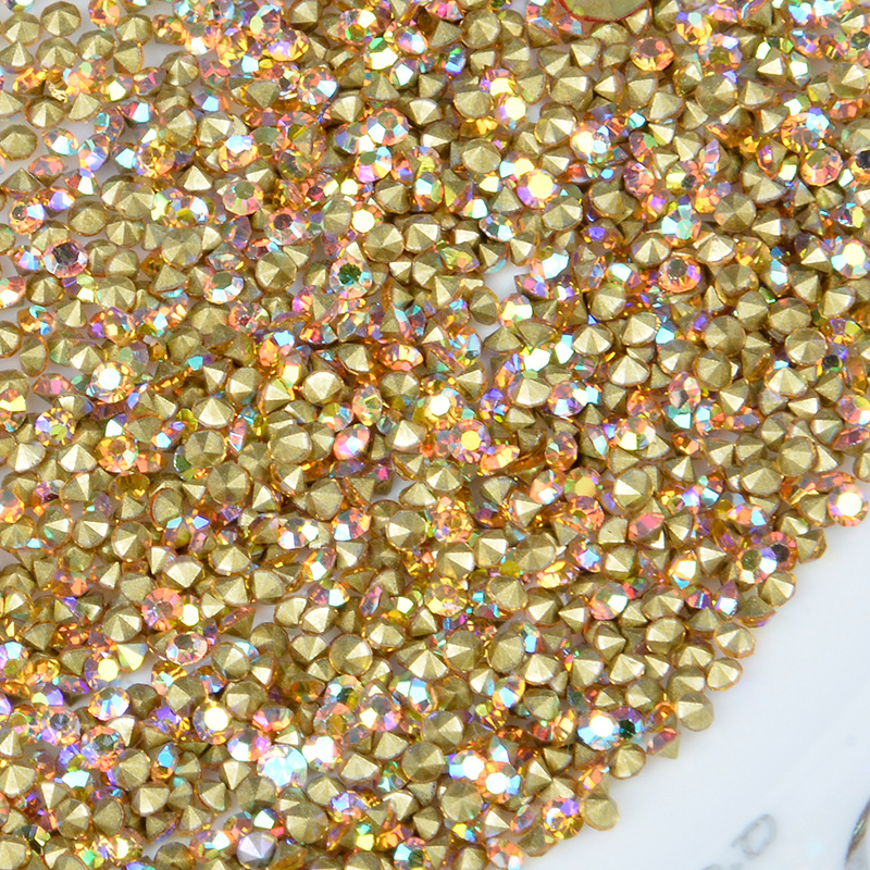 100 Gross High Quality Pointback Glass Chaton glass beads For Clothing many shape