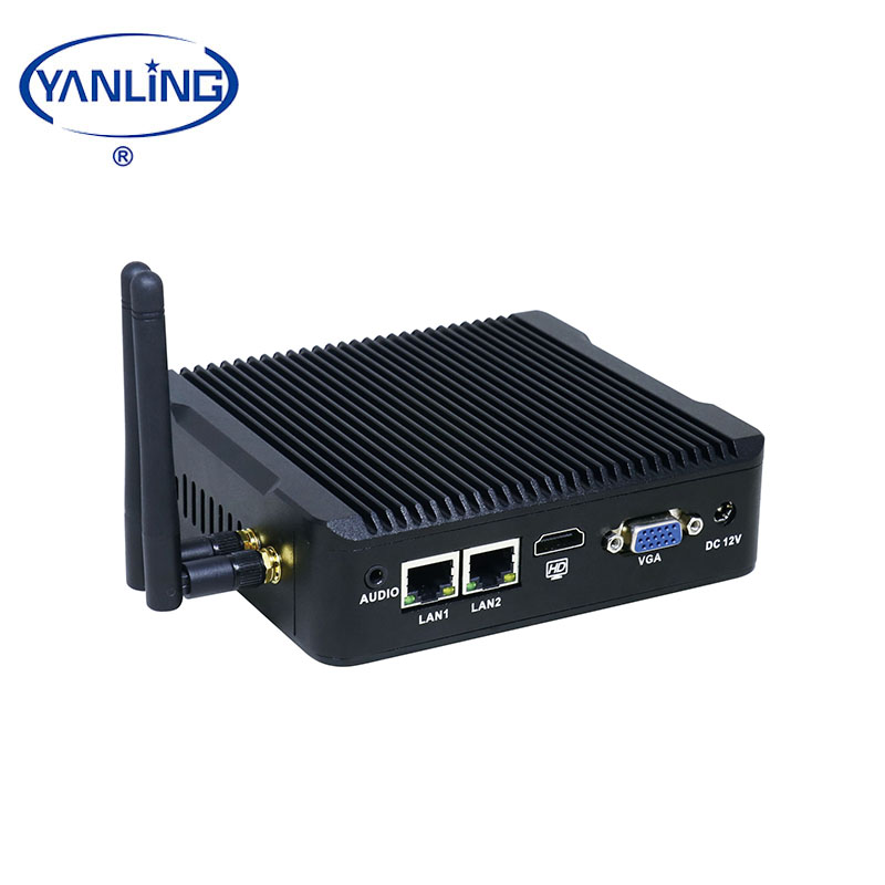 YanLing IBOX-501 N3 nano itx безвентиляторный X86 ubuntu 2 ethernet Мини ПК с 4 Гб оперативной памяти