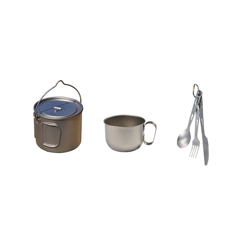 Многофункциональный складной альпинизмом кухонная посуда Титан кемпинг cookset