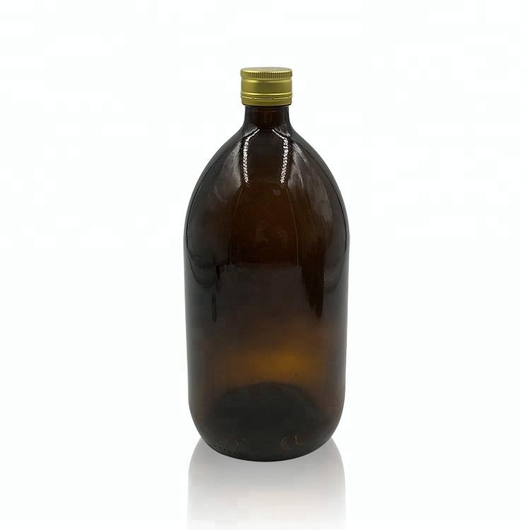 1000ml Amber Glass Winchester Bottle with phenolic screw cap