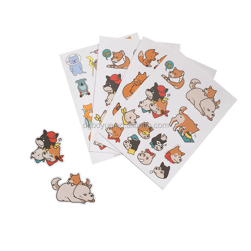 Custom Waterproof Glossy Vinyl Kiss Cut Sticker Sheet