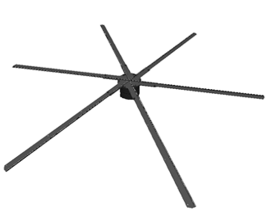 Голографический 3d вентилятор с шестью лопастями wifi holo 100 см