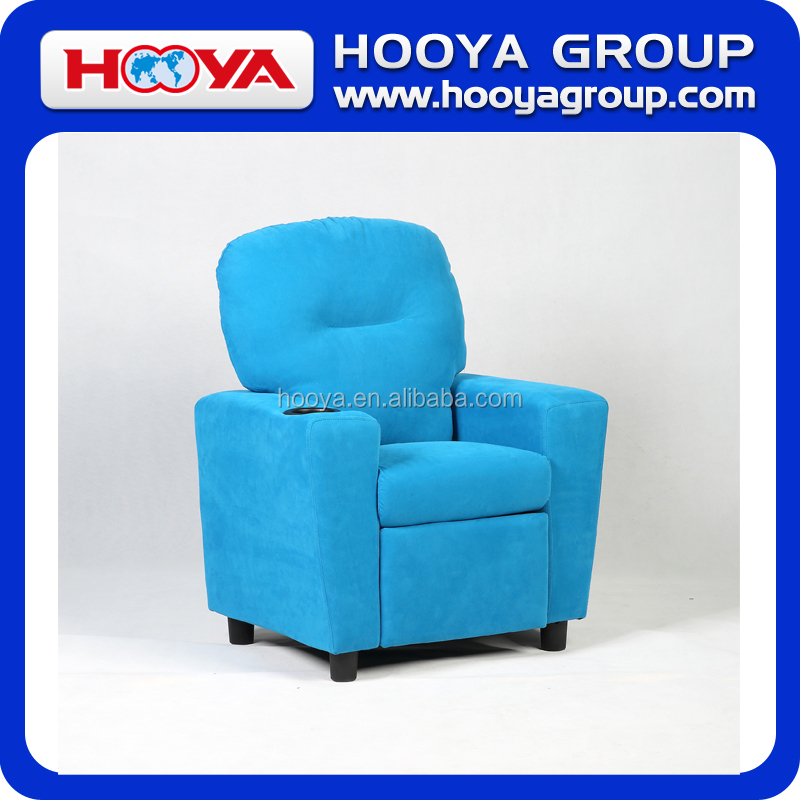 Дети диван-синий/коричневый, W61cm * D53-88cm * H68-75cm, замша ткань + губка + сырой древесины