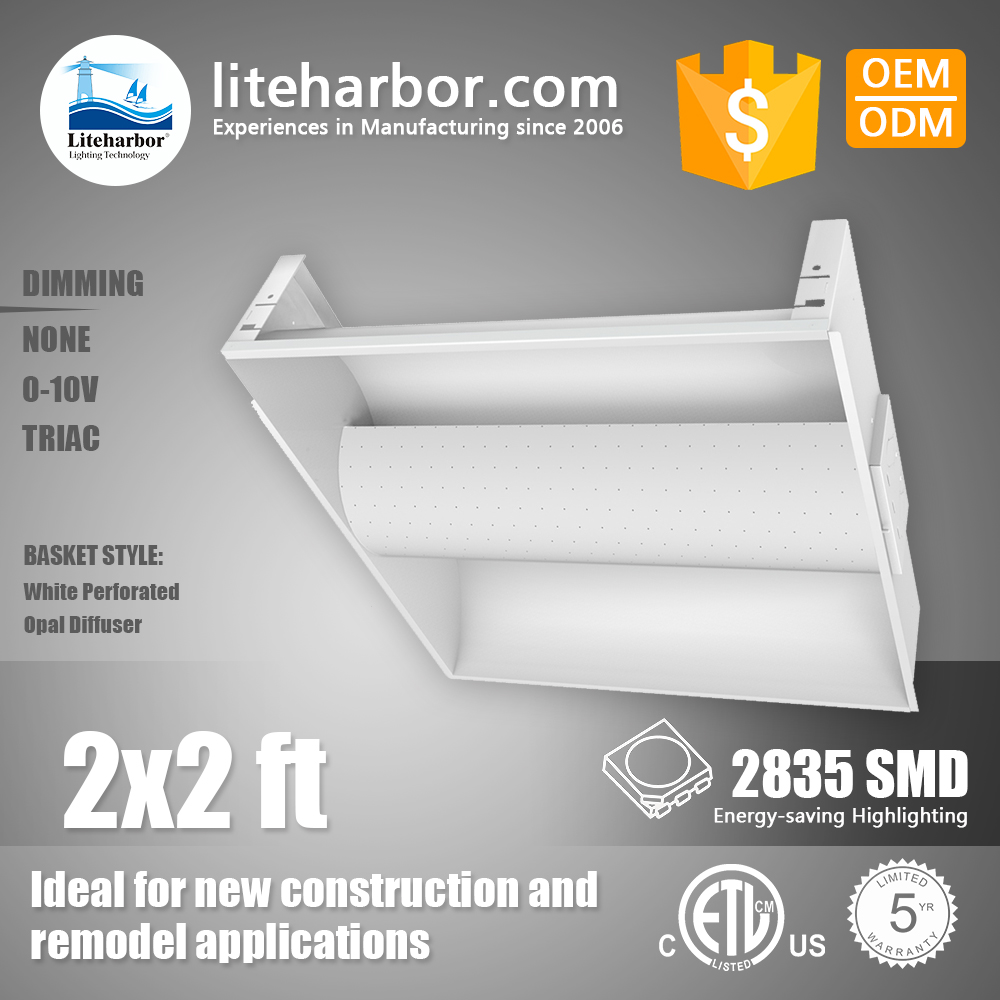 Горячая распродажа высокое качество 2018 liteharbor высокопроизводительный 32 Вт 2x2ft встраиваемые светодиодный свет troffer