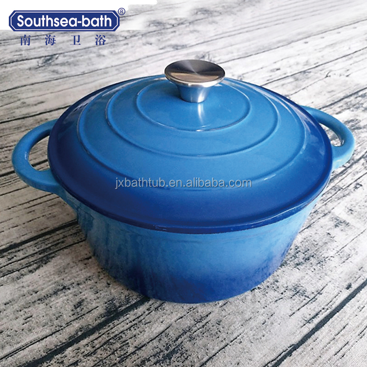 Retailing Red Color Enamel Coating Cast Iron Casserole/ Dutch Oven