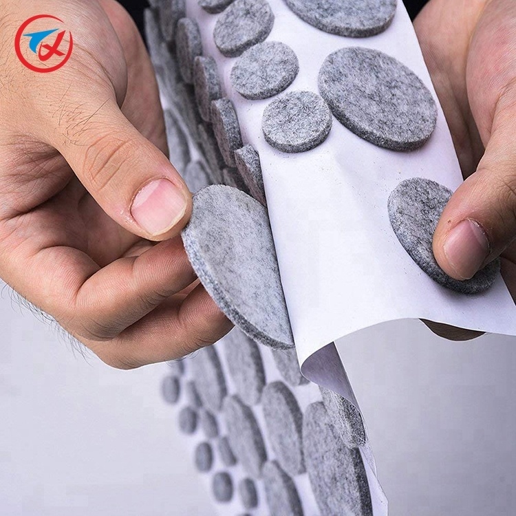 Лучшие продажи оптом 8 мм круглые мебельные клейкие войлочные прокладки