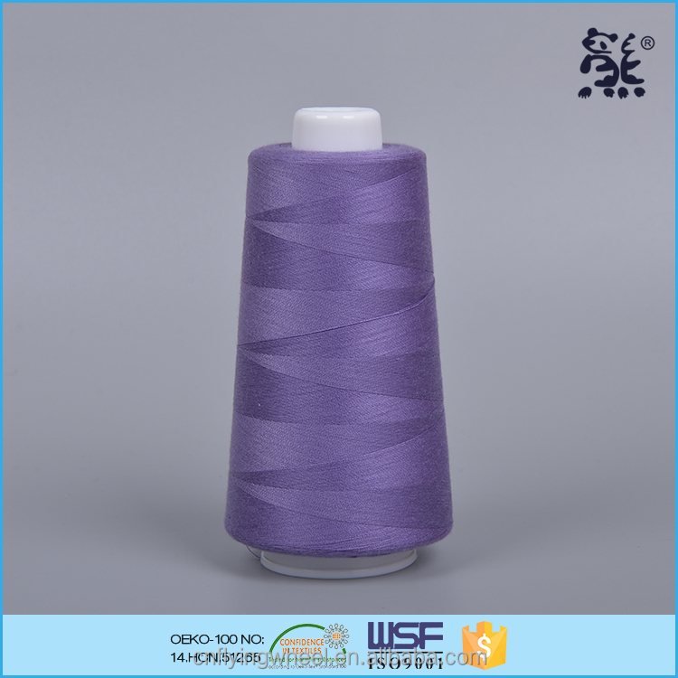 40s/2 27tex 120 приглашения окрашенная 100% полиэфирная швейная машина нить