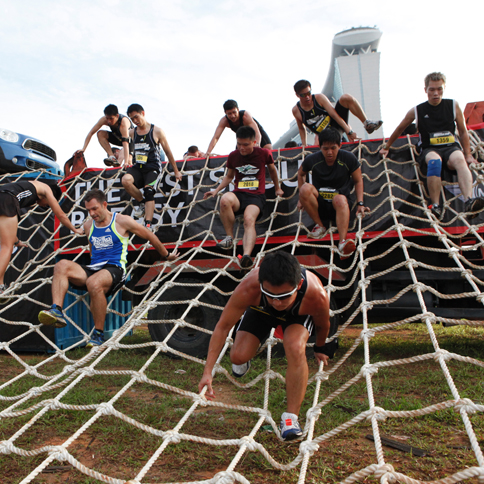 Outdoor PP scrambling climbing cargo net for obstacle course