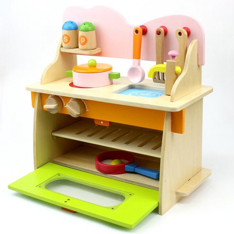 Игрушечная кухня, игрушка для еды, новый дизайн, сделай сам, деревянная кухонная игрушка для детей