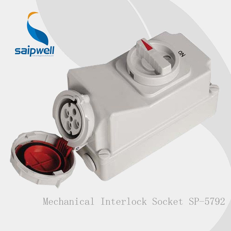 Производитель Saipwell IP67 4P 3H 63a промышленная розетка для холодильных контейнеров