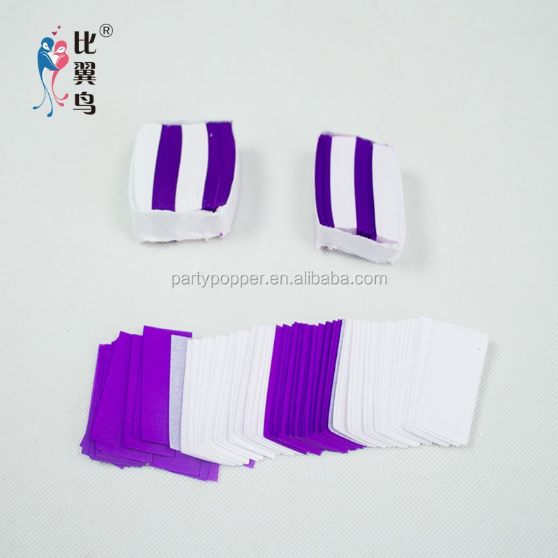 rectangle shaped tissue paper confetti for wedding decorated stages