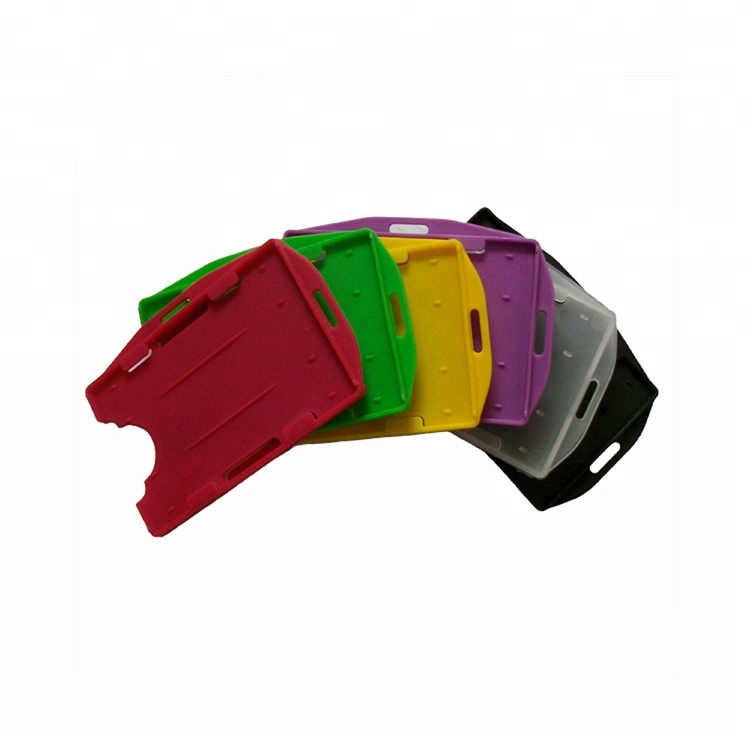 Hot sales Eco-Friendly Colorful Customized Student Waterproof Hard Plastic Id Card Badge Holder