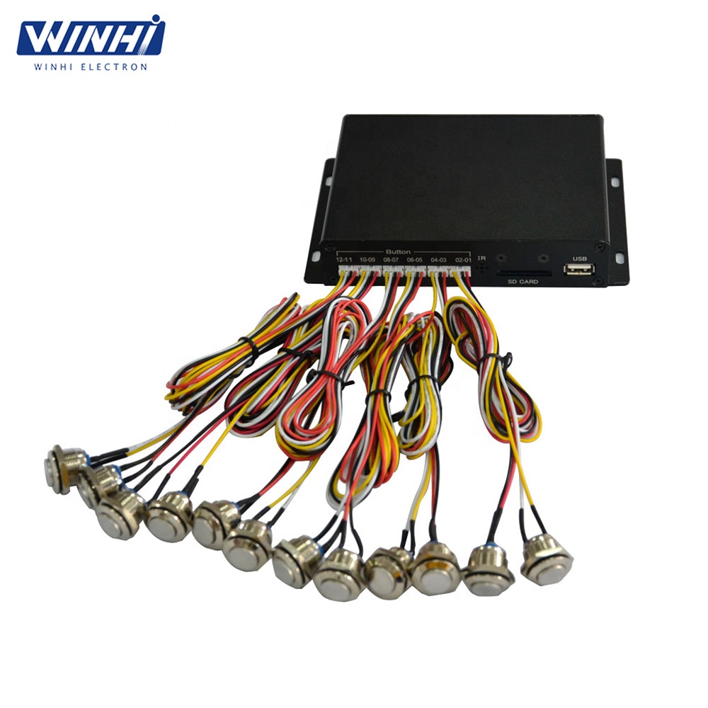 MPC1005-12 WINHI OEM/ODM 12 pcs медиаплеер с внешней кнопкой видео плеер hd box media player classic loop