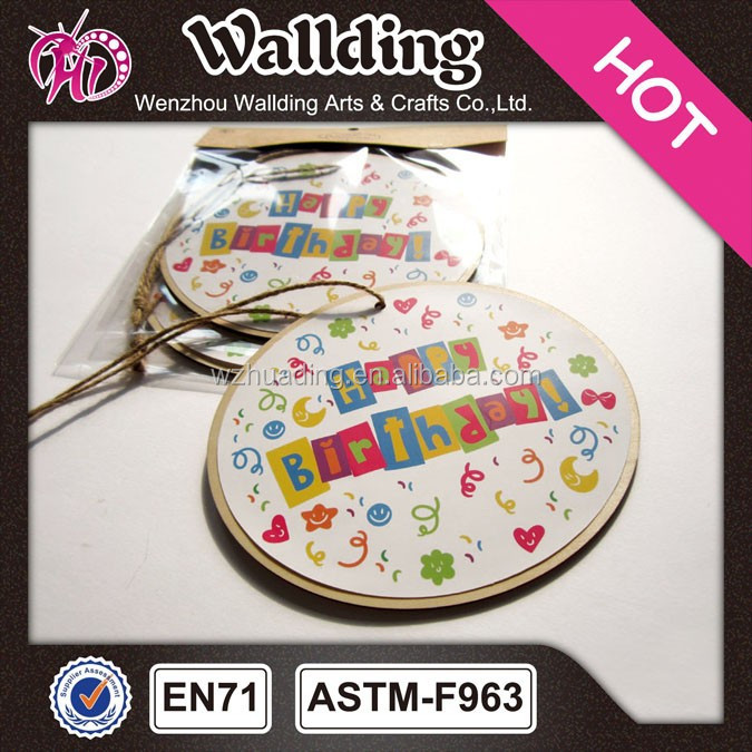 Custom printing designs hanging wooden door wall party decoration